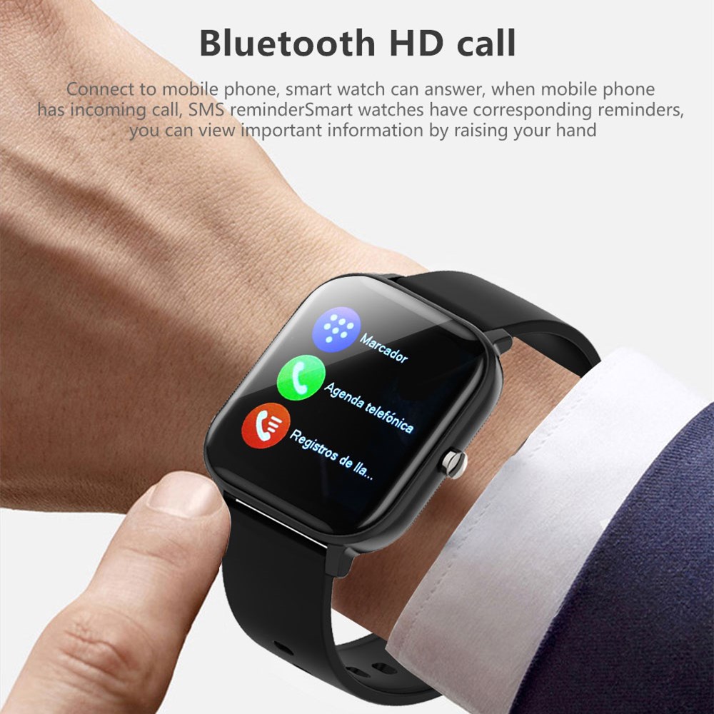 NEW P9 Smart Watch 1.54 inch Square Screen Bluetooth Call IPX7 Waterproof Long Standby Watches Blood pressure Heart Rate monitor Fitness Tracker