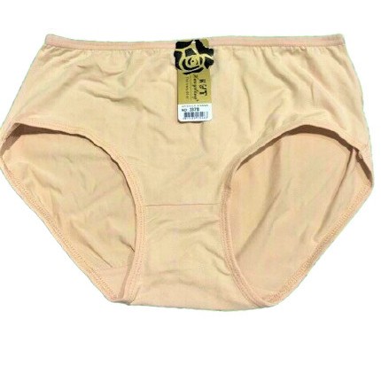 Quần lót nữ cạp cao 3378 màu trơn from rộng 2XL Cho người 50kg 60kg chất co dãn tốt; bikini
