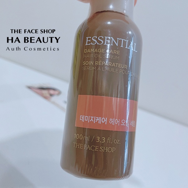 Serum dưỡng tóc mềm mượt phục hồi dưỡng ẩm tóc Hàn Quốc The Face Shop Essential Damage Care Hair Oil Serum 100ml