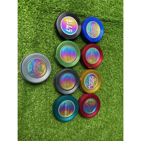 Chụp nắp bình xăng nhôm CNC kèm logo titan