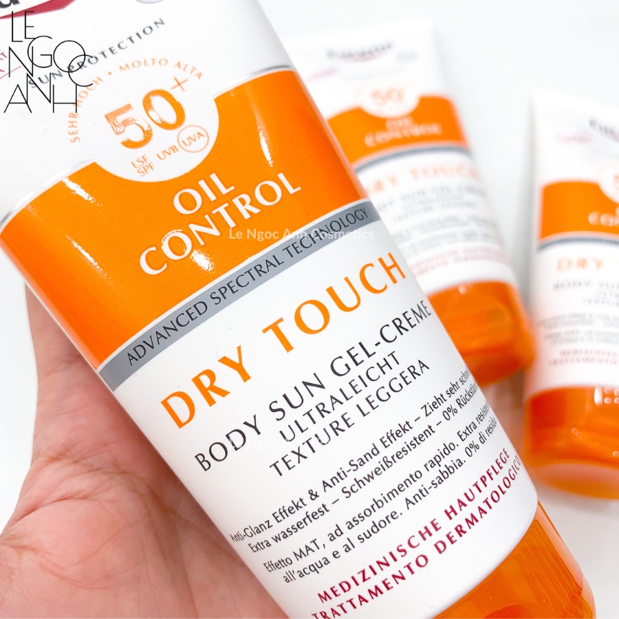 Kem chống nắng Eucerin Sun Protection Oil Control Body Dry Touch Gel-Cream SPF 50 200 ml