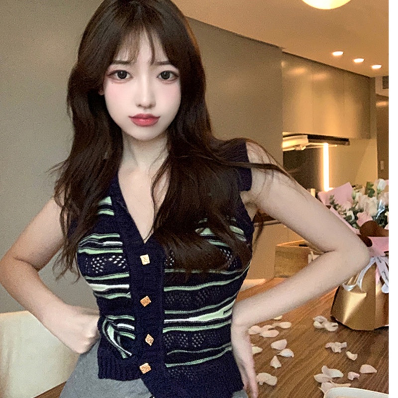 Áo Khoác Cardigan Len Mỏng Cổ Chữ V Thời Trang Cho Nữ