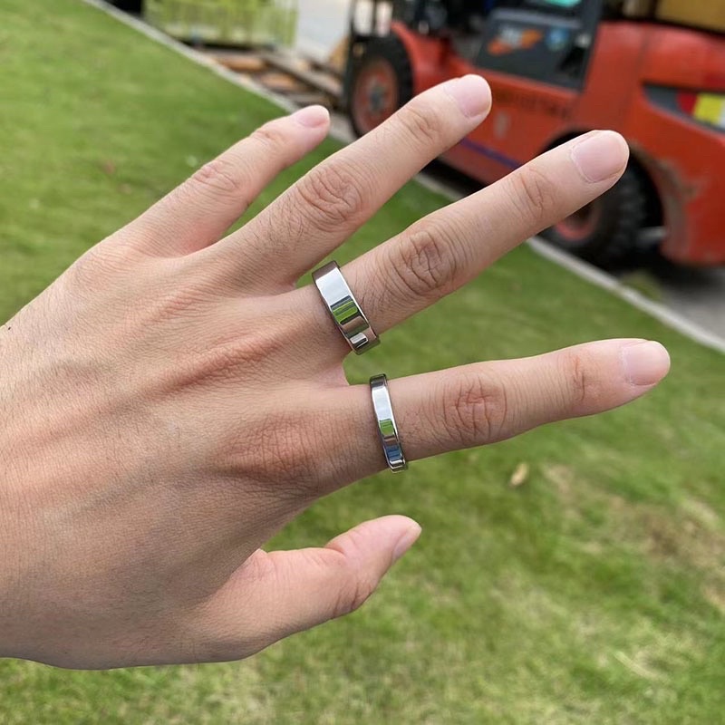 Nhẫn titan trơn thép không gỉ thời trang nam nữ Unisex nhiều kích thước phong cách Hàn Quốc, Retro, Bangtan Boys