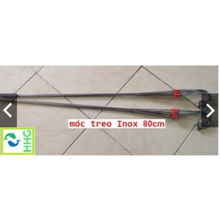 Bộ 10 móc inox 3 nhánh treo lan.