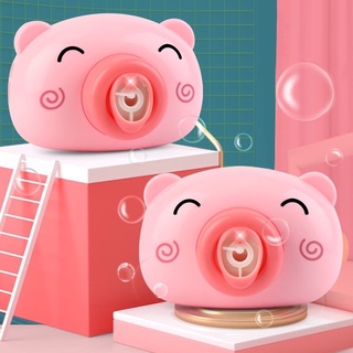 Máy ảnh thổi bọt bong bóng chạy pin hình chú heo