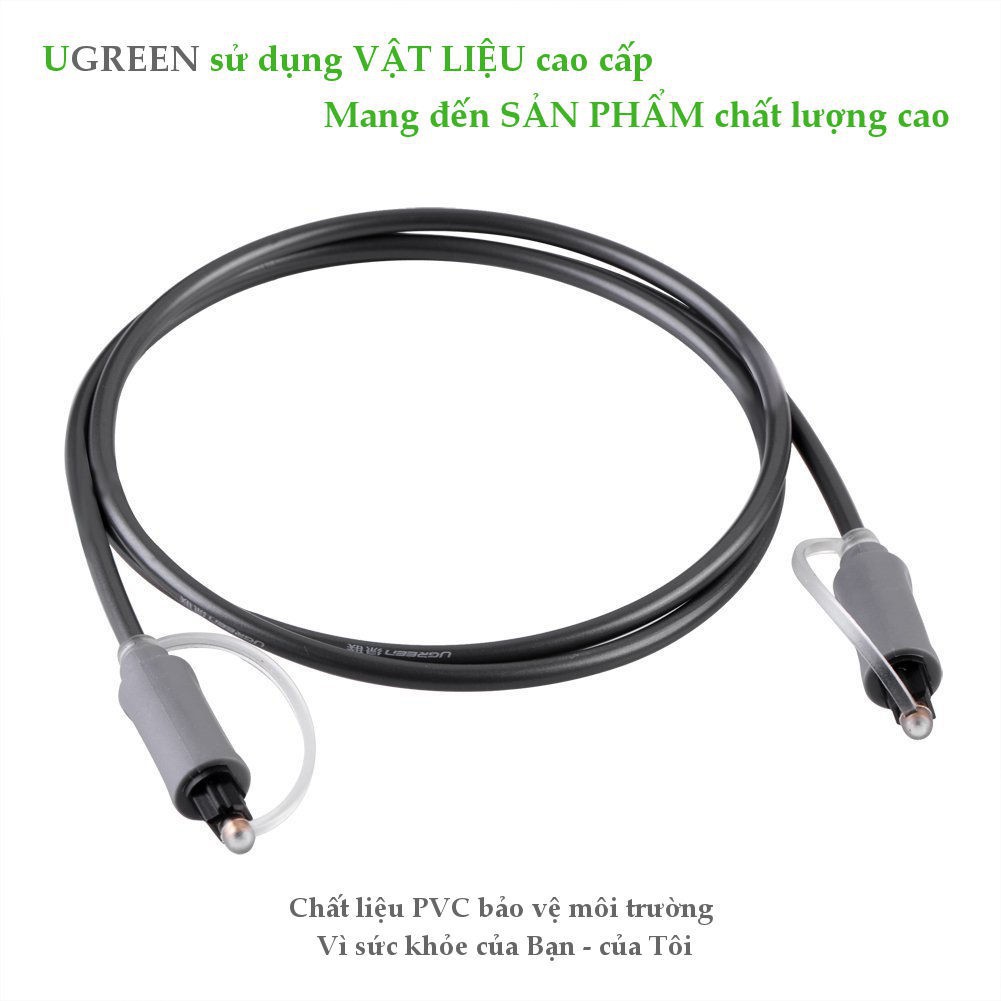 Cáp Audio quang dài 2m Ugreen 10770 vỏ nhựa cao cấp ✔HÀNG CHÍNH HÃNG ✔