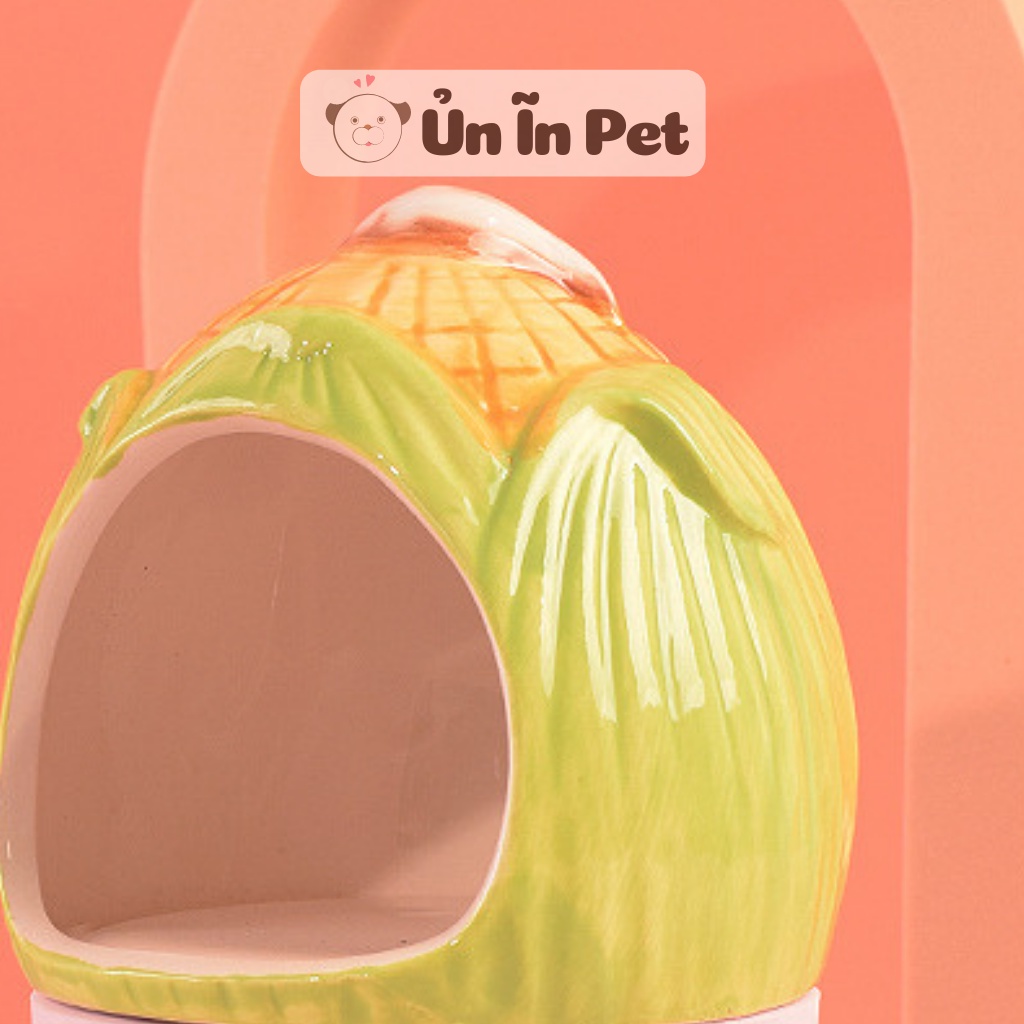 Nhà ngủ sứ hamster BẮP NGÔ siêu mát, dễ thương