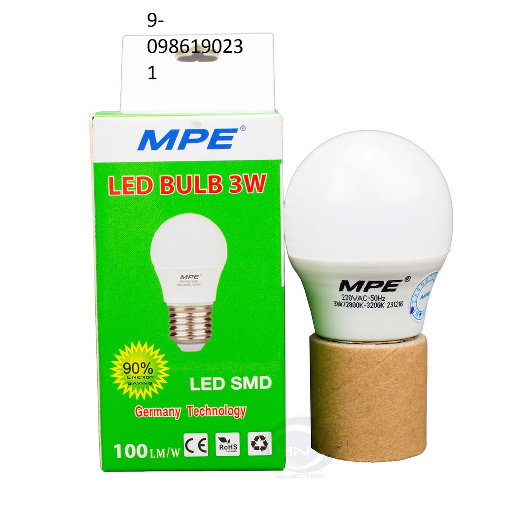 ĐÈN LED BULB MPE T/V 3w