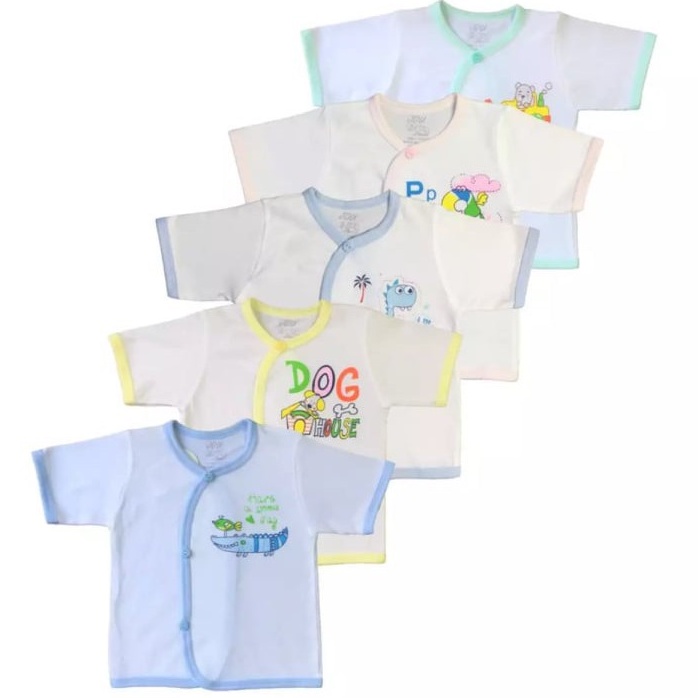 Áo Sơ Sinh Tay Ngắn Jou Cao Cấp 100% Cotton Mềm,Mịn-CHÍNH HÃNG-Quần Áo Trẻ Em Sơ Sinh 0 12 Tháng