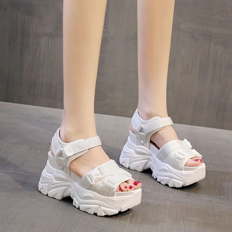 Giày Sandal Đế Xuồng Dày Phong Cách La Mã Thời Trang Mùa Xuân Mới