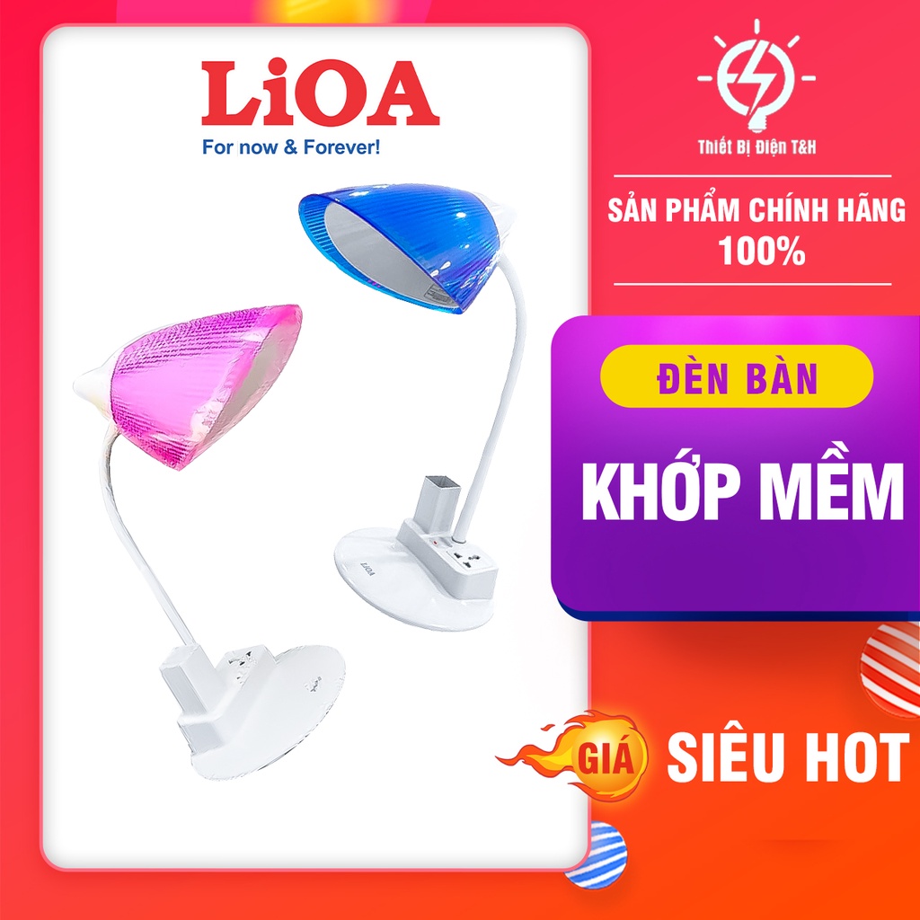 Đèn bàn học chống cận LIOA loại khớp mềm dùng Đọc Sách, Làm Việc (Học Sinh, Sinh Viên, Văn Phòng)