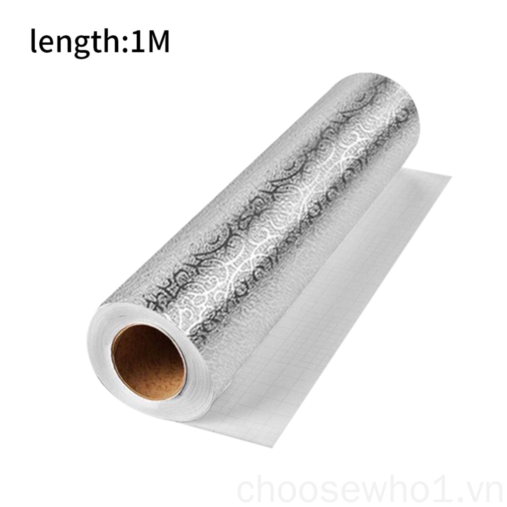 1 cuộn giấy nhôm dán tường chống dầu tự dính cho nhà bếp
