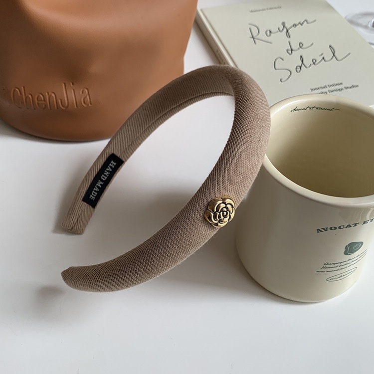 Băng Đô Cài Tóc Bản Rộng Màu Đen Phong Cách Pháp Cổ Điển Thời Trang Mùa Hè 2022