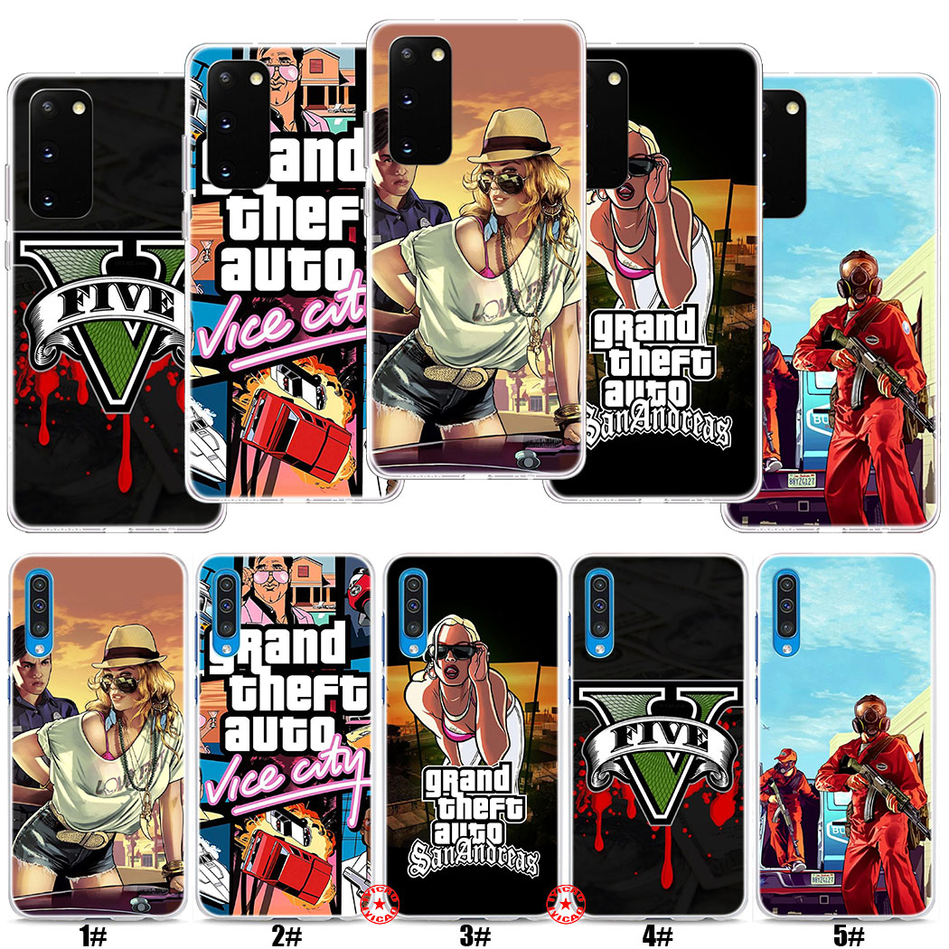 Ốp Điện Thoại Trong Suốt 83hq Gta V Cho Samsung Galaxy A70 A50s A50 A40 A30s A30 A20e A20s A20 A10s A10