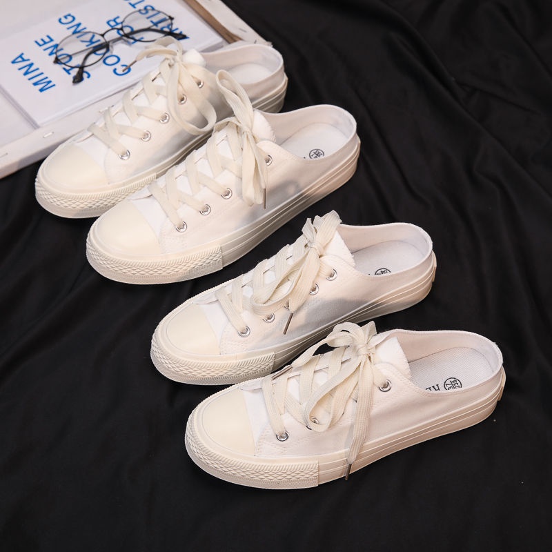 Giày Thể Thao Vải Canvas Màu Đen Không Gót Dễ Phối Đồ Thời Trang Mùa Hè Cho Nam
