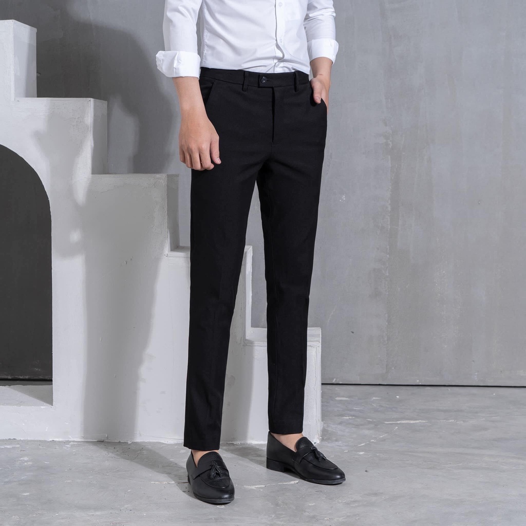Quần Tây Âu Màu Đen Form Rộng Dễ Phối Đồ Dành Cho Nam
