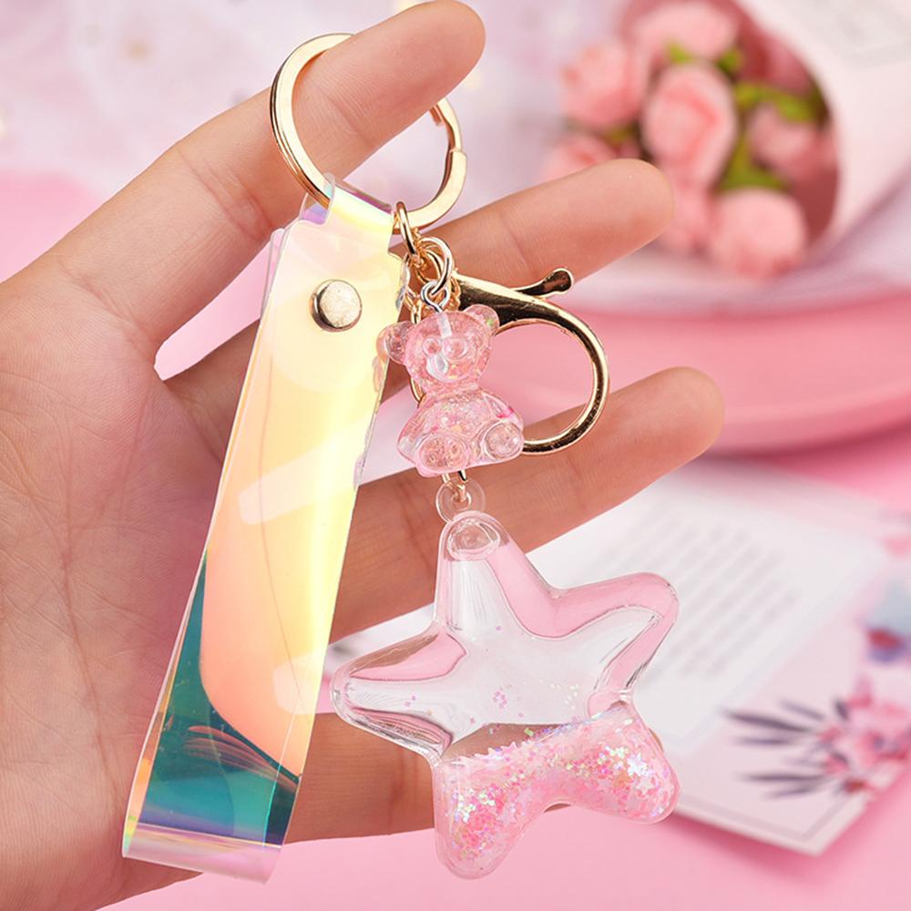 Móc Khóa Hình Ngôi Sao Năm Cánh Có Thể Di Chuyển Thời Trang
