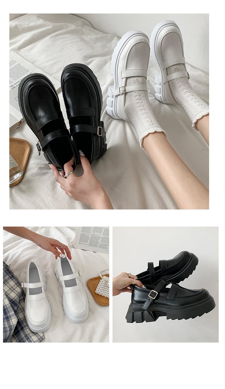 Fashionable Ulzzang Strap Low Heel Oxford Shoes for Women