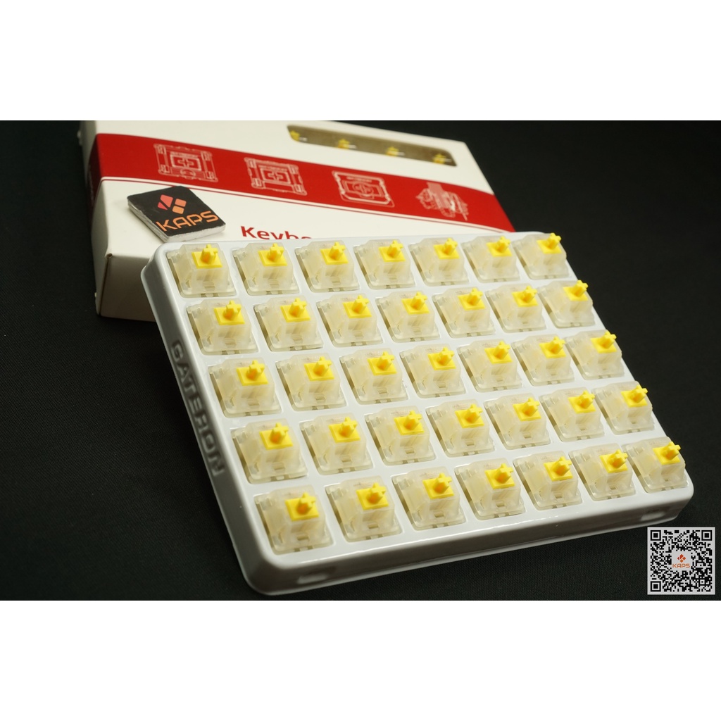 Switch Gateron Milky Yellow Pro | Pack 35 switch | Linear Switch | Switch 5 chân | Switch Gateron | Dùng cho bàn phím cơ