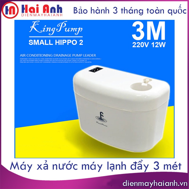 Máy bơm nước xả máy lạnh- MÁY BƠM NƯỚC THẢI MÁY LẠNH 3 MÉT KINGPUMP SMALL HIPPO-2 BẢO HÀNH TOÀN QUỐC