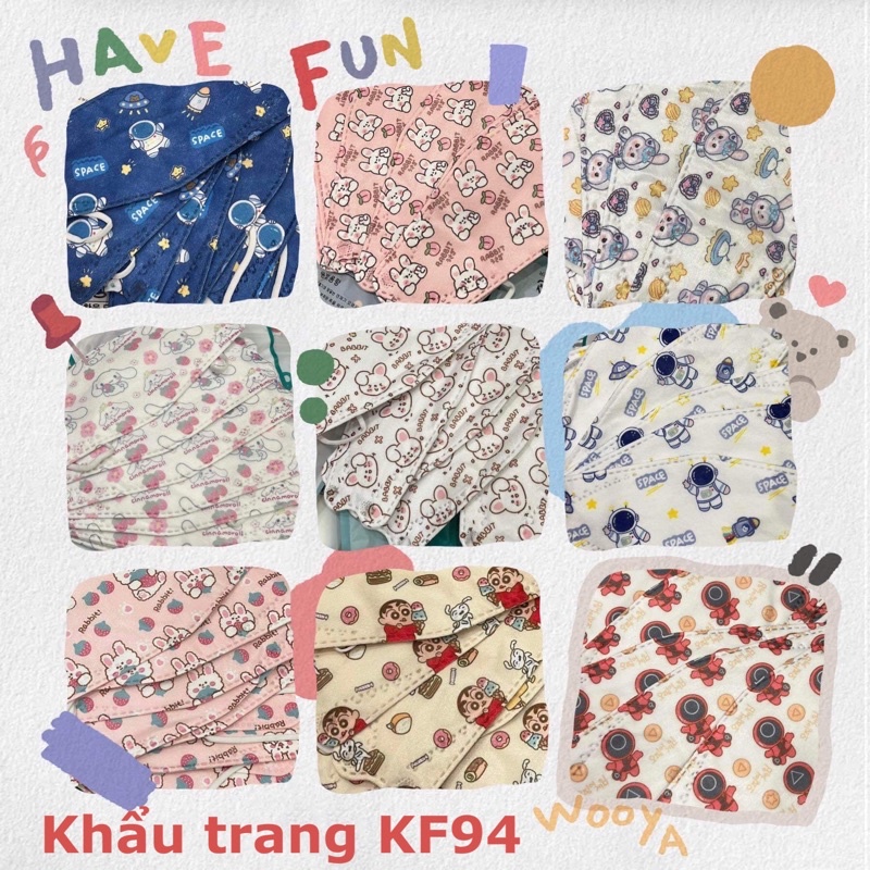 &lt;Hoạ tiết&gt;Khẩu trang KF94 người lớn