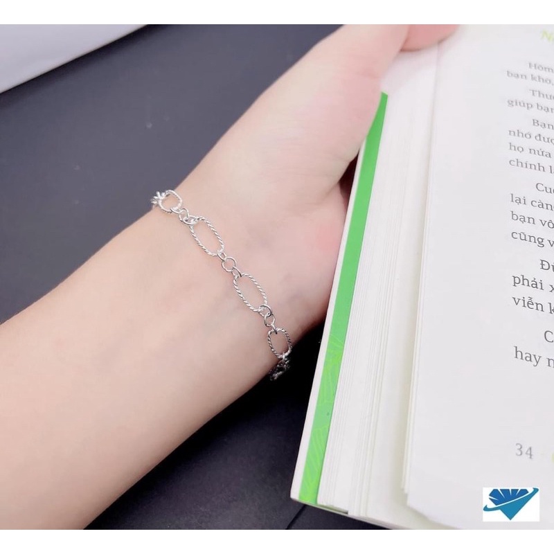 Lắc tay họng xoắn THj cá tính - chuẩn bạc ta