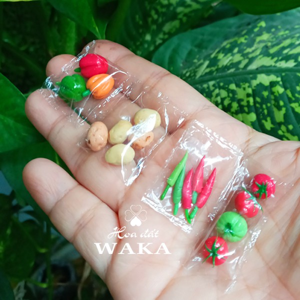 Mô hình Bịch Rau Củ Quả Hữu Cơ Mini 1/12