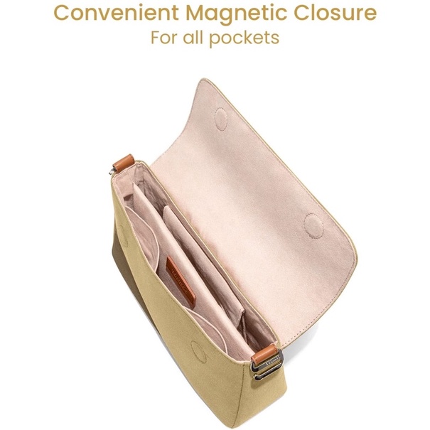 TÚI TOMTOC (USA) LADY FASHION ACCESSORIES KHAKI A0203K1 ORANGE A0203O1