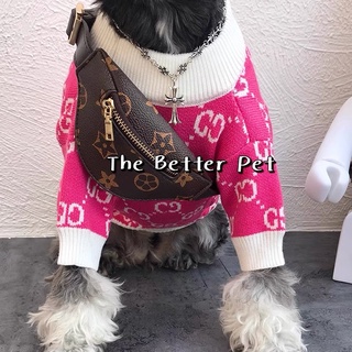 ÁO LEN GUCCl cho thú cưng (áo len cho chó mèo, có size cho pug, bull,..)