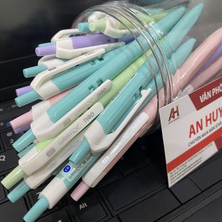 Combo 10 cây Bút bi Deli ngòi 0.7 MỰC XANH