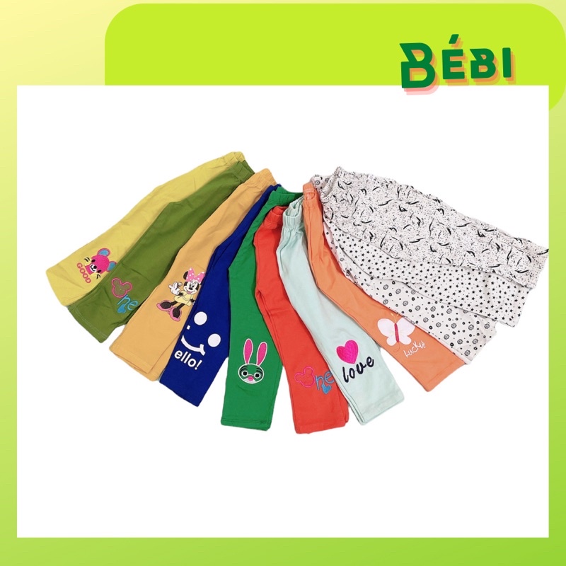 Quần legging dài thun cotton lạnh cho bé gái size từ 8kg tới 20kg