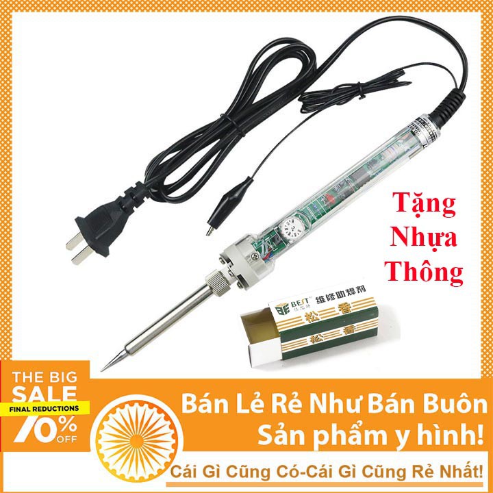 Combo Mỏ Hàn Chì Điều Chỉnh Nhiệt Độ 907 60W Tặng Một Nhựa Thông 69