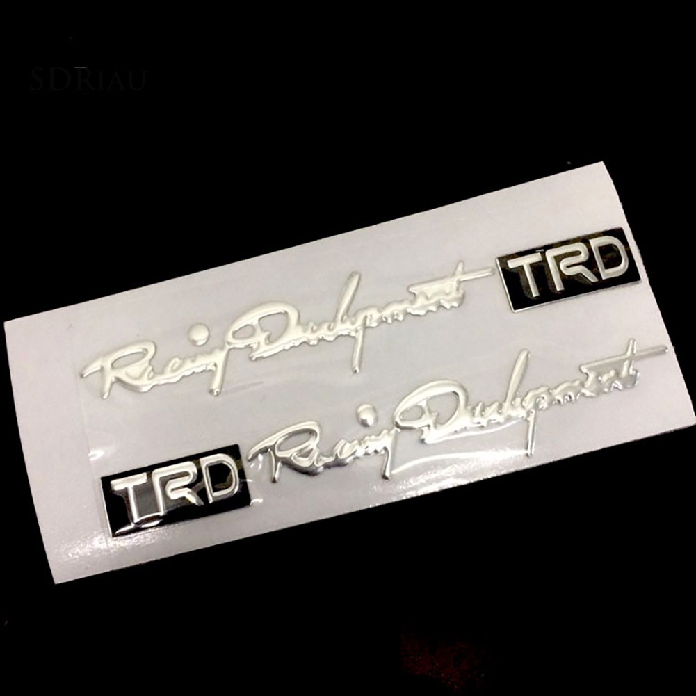 2 Miếng dán xe ô tô 3D trang trí thiết kế TRD Racing Department