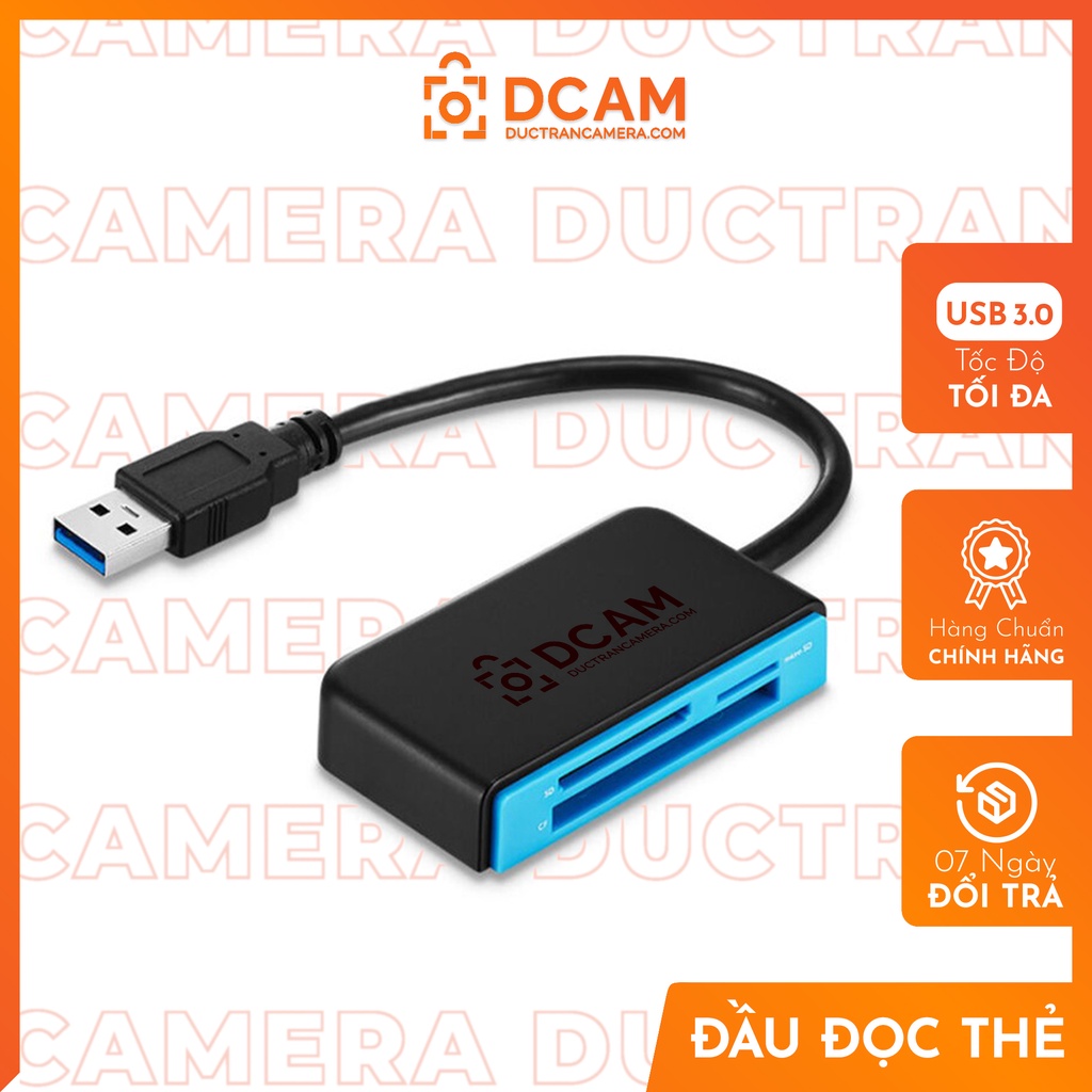 [CAO CẤP] Đầu đọc thẻ nhớ máy ảnh USB 3.0 đọc thẻ SD, CF, micro SD tốc độ cao