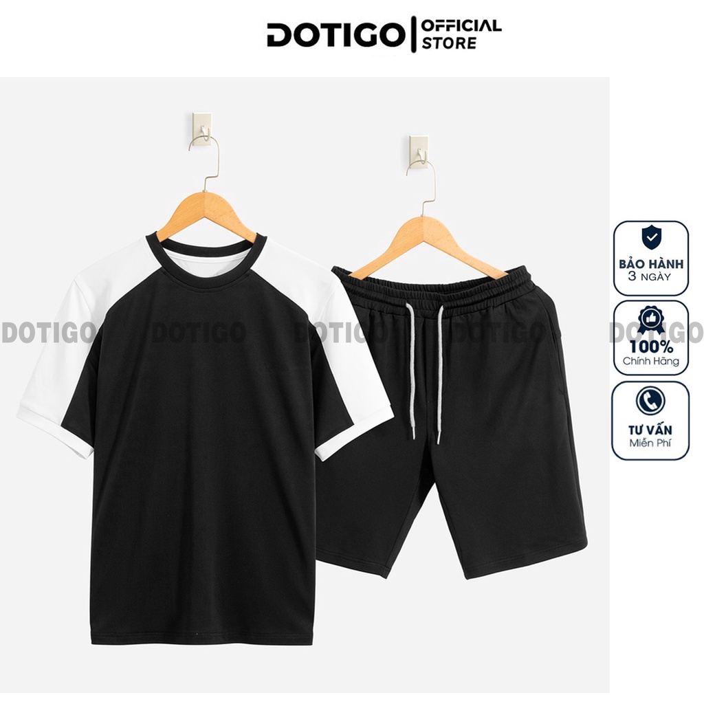 Bộ quần áo thể thao nam Đồ bộ nam mùa hè cộc tay thời trang 2022 DOTIGO BTT03
