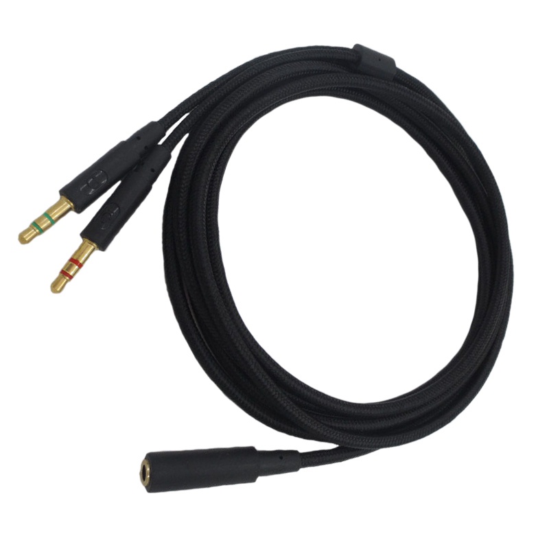 Tai nghe chơi game đa năng 2 trong 1 3.5mm Âm thanh- Cáp mở rộng cho HyperX Cloud II 'Alpha- 'Cloud Flight 'Core Tai nghe
