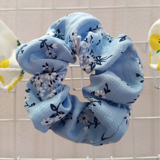 Vải may scrunchies, khăn bandana, khăn turban họa tiết hoa cúc chùm nhí