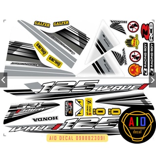 Tem rời wave 110cc xám nền trắng 125cc - ảnh thật