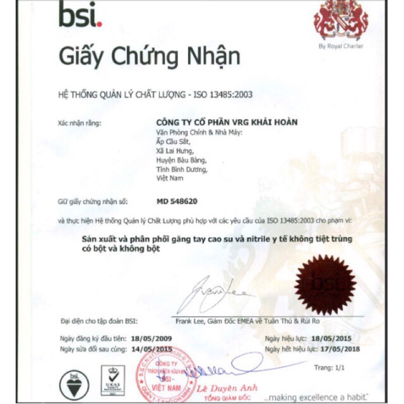 Găng tay y tế Latex không bột Vglove Khải Hoàn ( hàng sẵn )