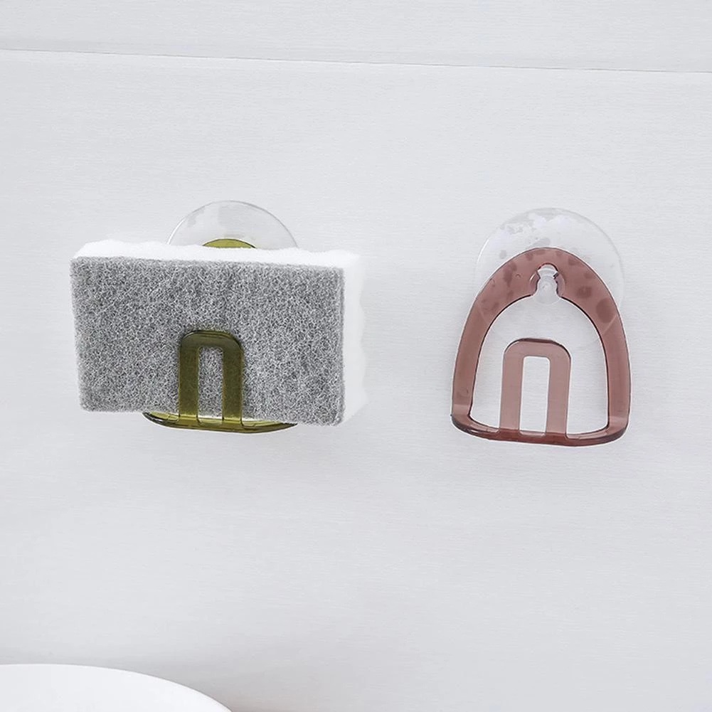 Giá đỡ miếng rửa chén bằng nhựa có giác hút tiện dụng