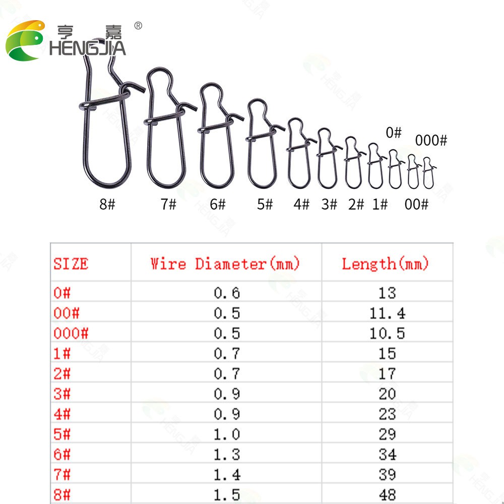 Khoen móc câu cá bằng thép không gỉ 50pcs/bag