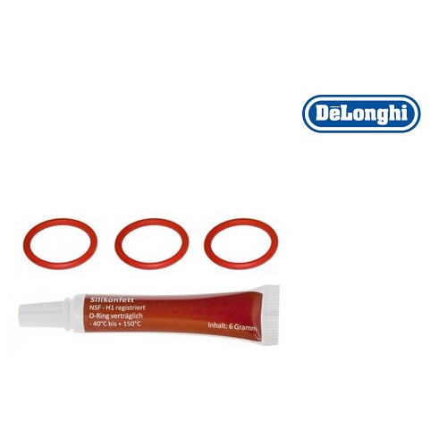 Bộ 3 Gioăng và tuýt bôi trơn Silikonfett cho máy cà phê Delonghi 130510