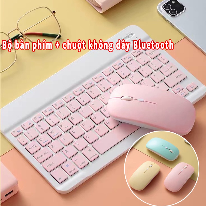 Bộ bàn phím và chuột không dây bluetooth cho điện thoại iphone  oppo máy tính bảng  laptop tivi Windows/Android/IOS BP01