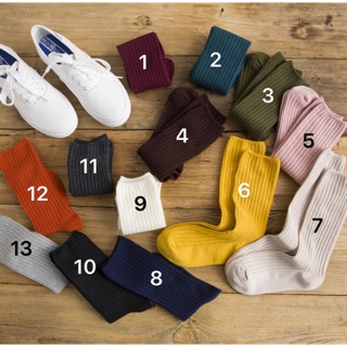 Tất Vớ Len Gân Cao Cổ Phong Cách Vintage Hàn Quốc Nhiều Màu Cho Nam Và Nữ Chất Liệu Cotton Dày Dặn Co Giãn Mơ House