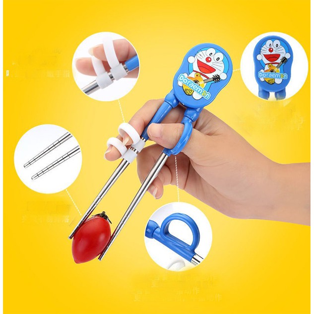 Đũa inox hoạt hình dễ thương cho bé tập ăn
