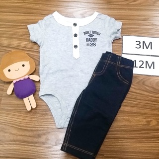Set đồ bộ áo + quần bé trai hiệu Carter
