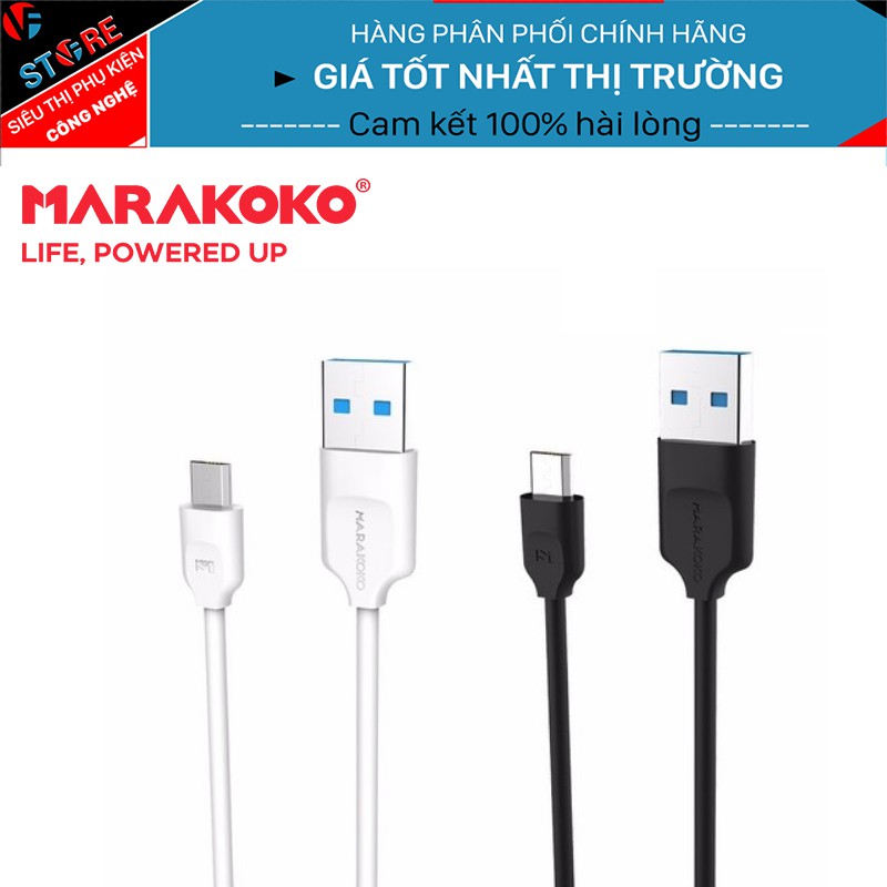 Cáp sạc điện thoại Marakoko MCB3 Micro USB 1m (hỗ trợ sạc nhanh Max 2.4A)