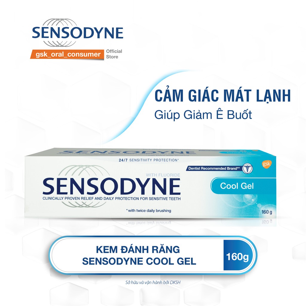 Kem đánh răng Sensodyne Cool Gel 160g