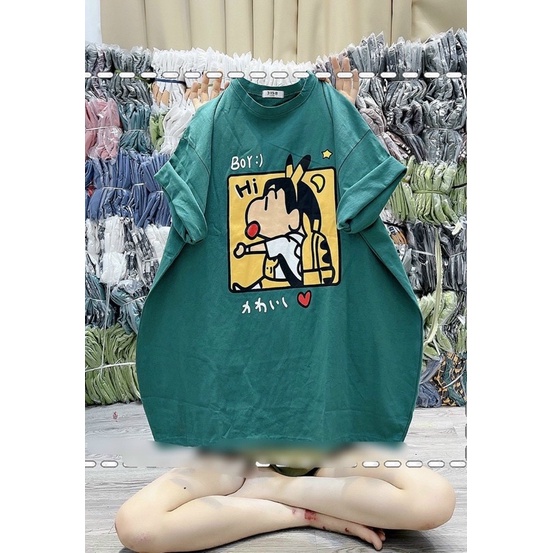 Áo thun unisex in hình shin cậu bé bút chì cực hot 2022