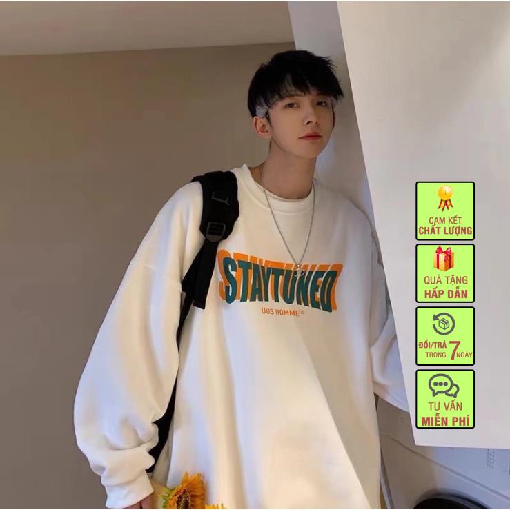 Aó Nỉ Sweater Họa Tiết STAYTUNED siêu dày ,siêu ấm. | BigBuy360 - bigbuy360.vn